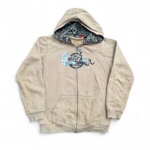 Vintage VTG Y2K Youth Quiksilver Zip Up Hoodie Sweatshirt